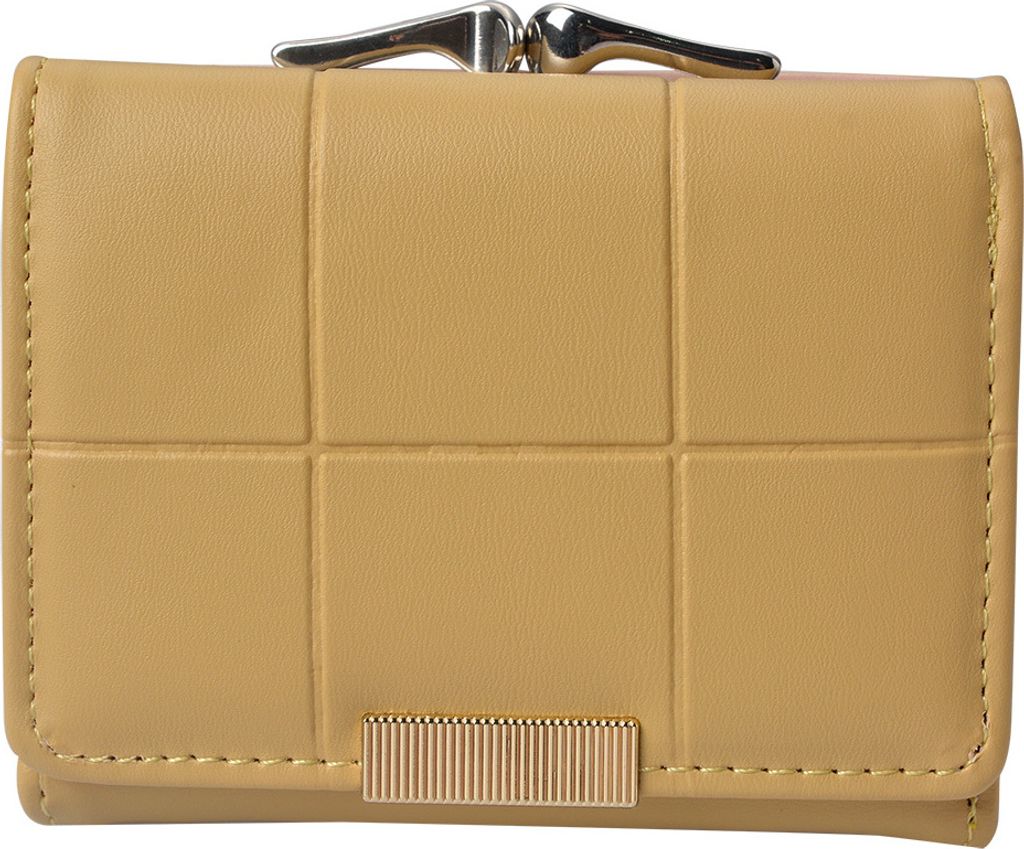 Clayre & Eef Brieftasche 10x8 cm Gelb Kunstleder