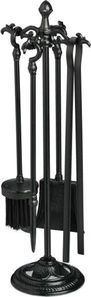 Kit cheminée 5 pièces en fonte robuste - Accessoires de feu durables