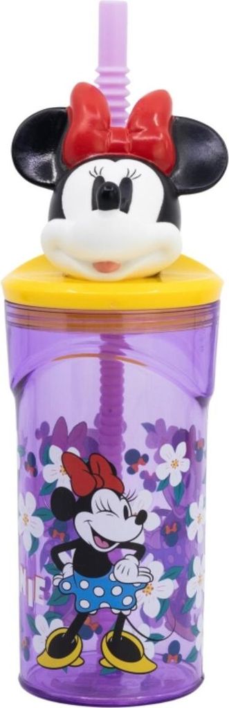 Becher mit Strohhalm Minnie Mouse Sunshine 360 ml