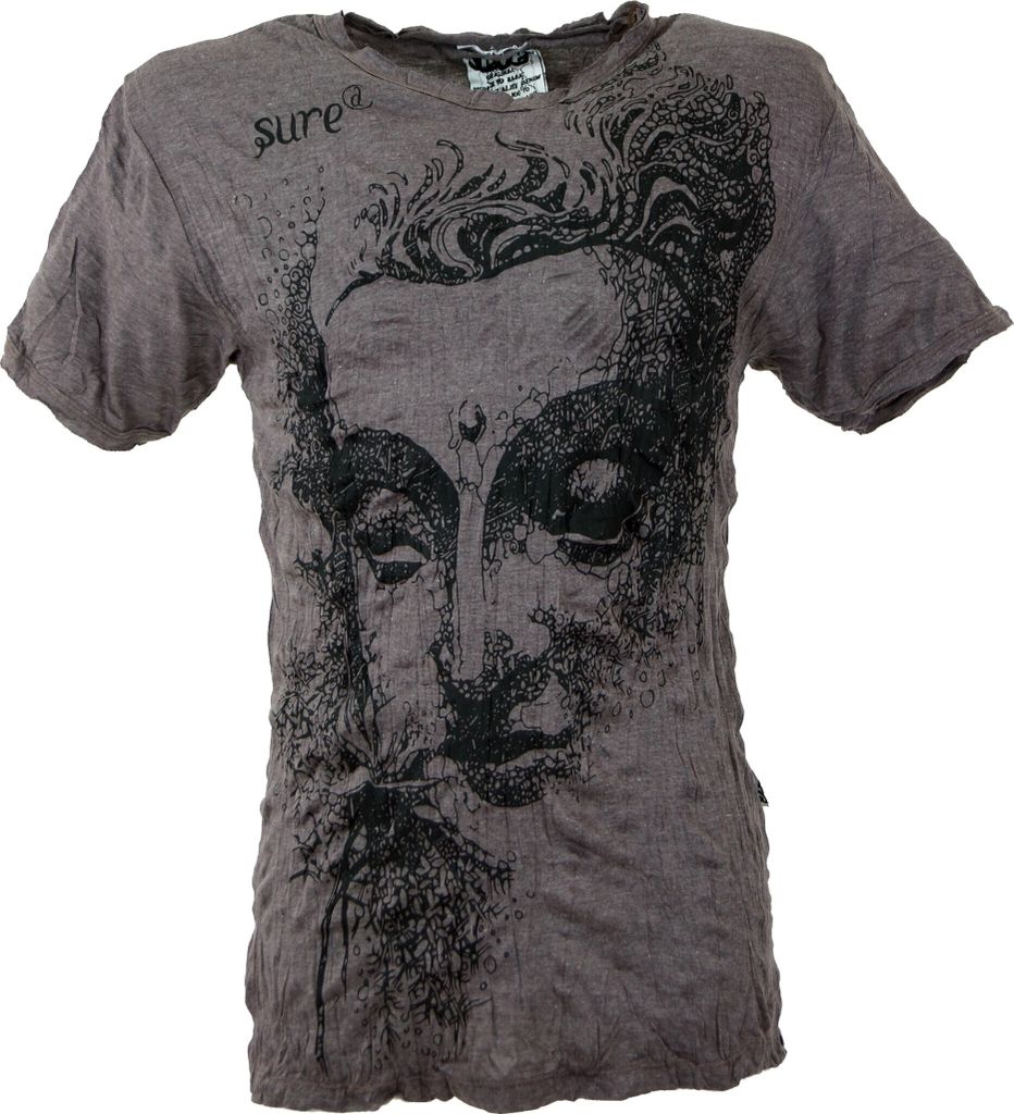 Sure Herren T-Shirt Buddha - Coffee, Grau, Baumwolle, Größe: XL