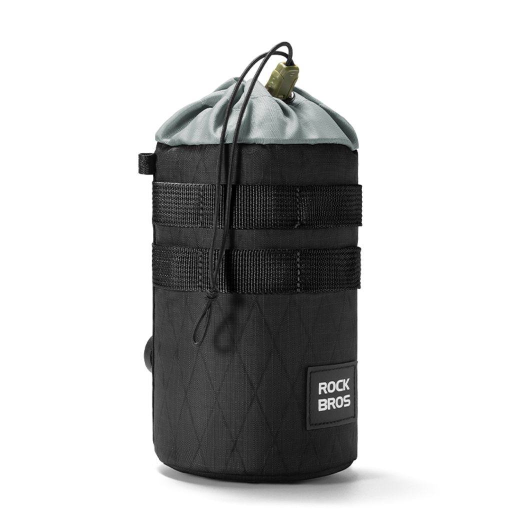 ROCKBROS Lenkertasche Fahrradtasche Flaschenhalter Trinkflasche 1,2L Schwarz