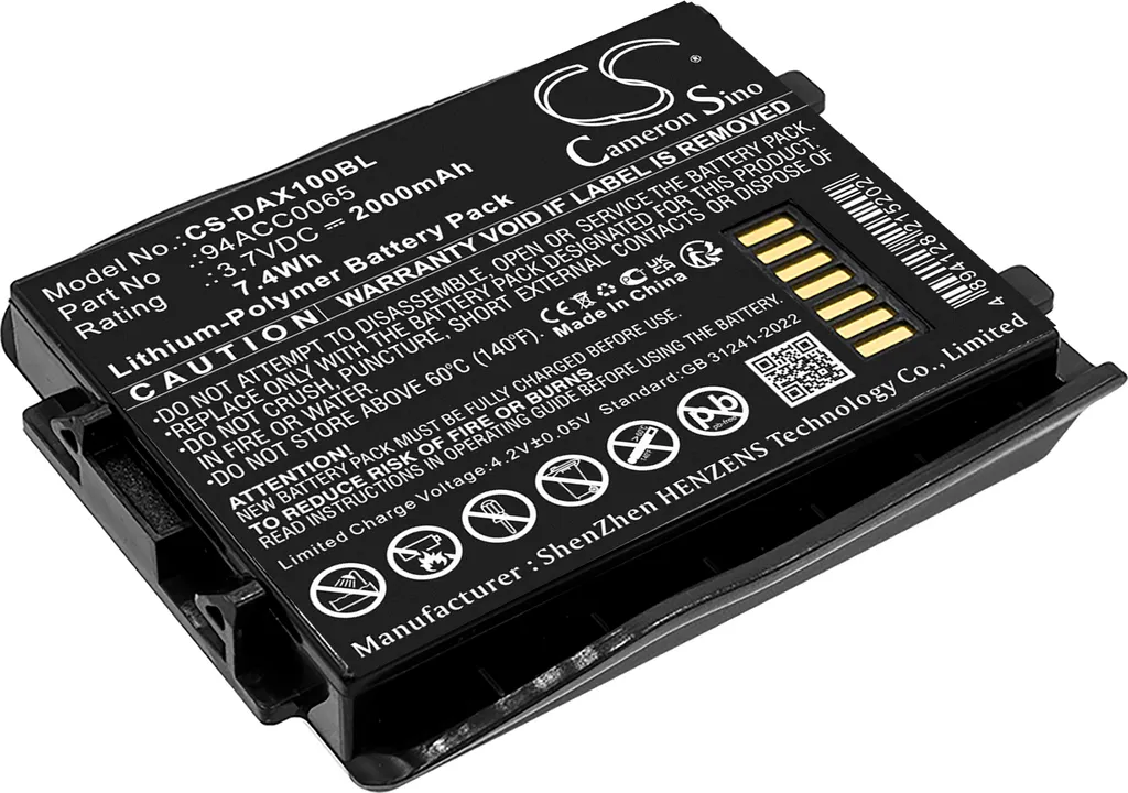 Batterie rechargeable Datalogic Lynx compatible avec 50-BTEC 3.7V Li-ion