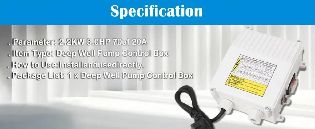 Boîtier de pompe de puits 750W contre la surchauffe moteur industrielle - 10