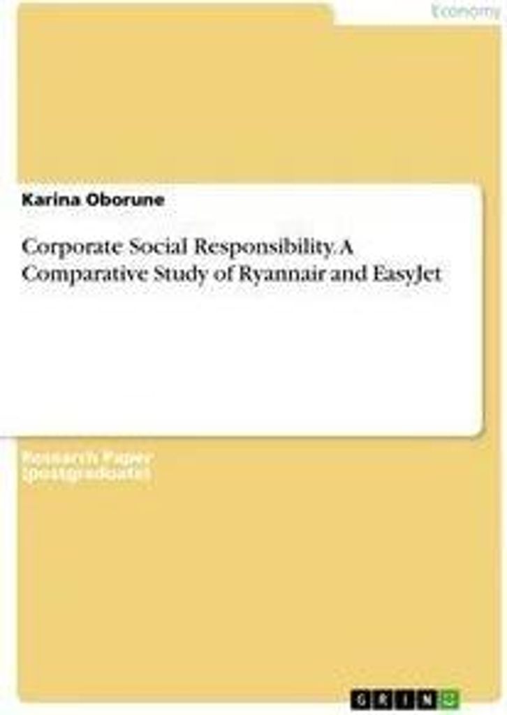 Corporate Social Responsibility. A Comparative Study of Ryannair and EasyJet