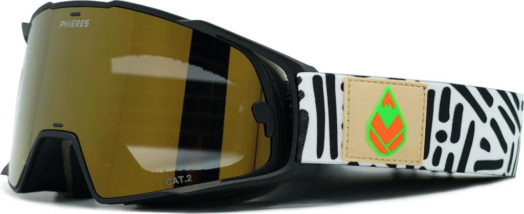 Masque VTT PHIERES Ophride Mtt Blk FRevo K Gold pour Descente et Enduro