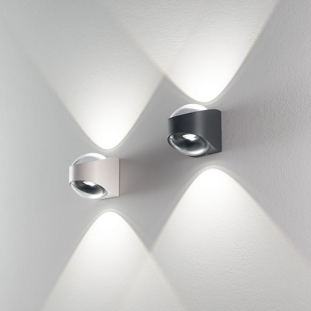 Fabas Luce LED Außen-Wandleuchte Remy 120x120mm 12W Warmweiß IP65 Schwarz