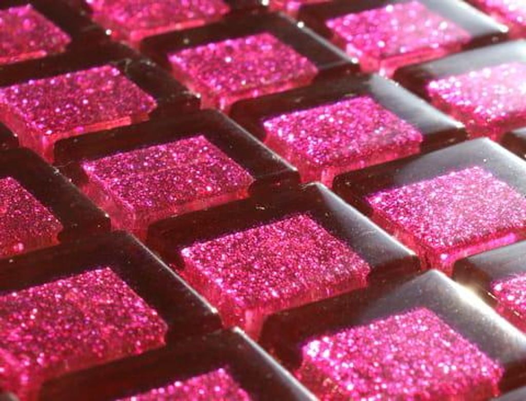 Rosa Mosaik mit schimmerndem Glitzer, rosa Mosaikfliesen Produktbild 