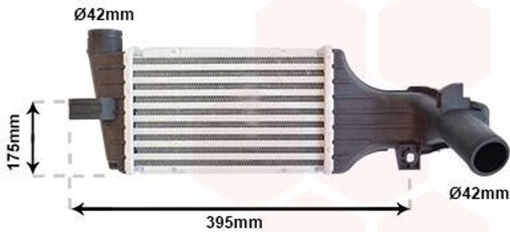VAN WEZEL 37004374 Ladeluftkühler LLK für OPEL Astra G CC (T98) Turbo Intercooler