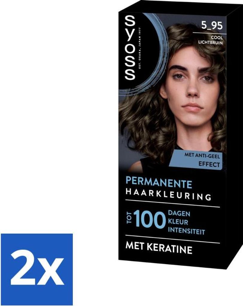 SYOSS – Permanente Coloration 5-95 – Haarfärbemittel – Permanente Haarfärbung – Kühles Hellbraun – Grauabdeckung – Reduziert Haarbru...