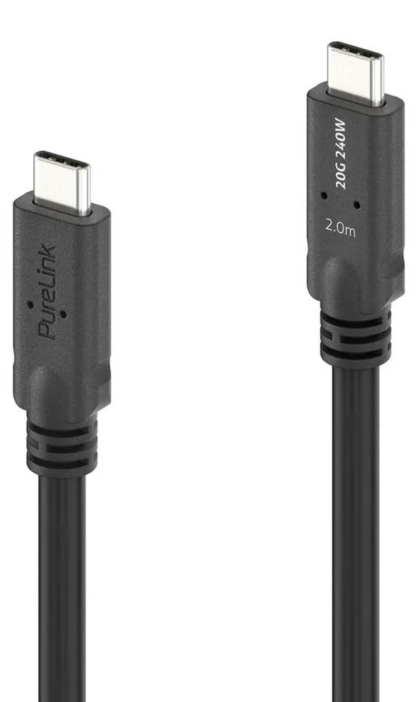Câble USB-C 20 Gbit/s USB4 Gen 2x2 PureLink PI6600-020 de 2m