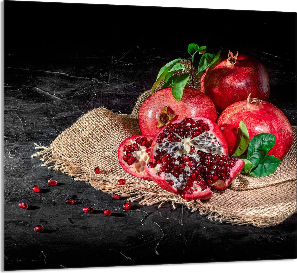 GLASPLATTE FÜR KÜCHE 65x60 Marineblau