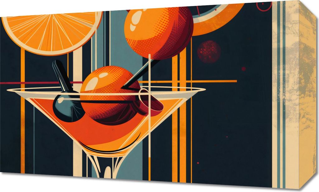 Bild 50x30cm Cocktail im Stil