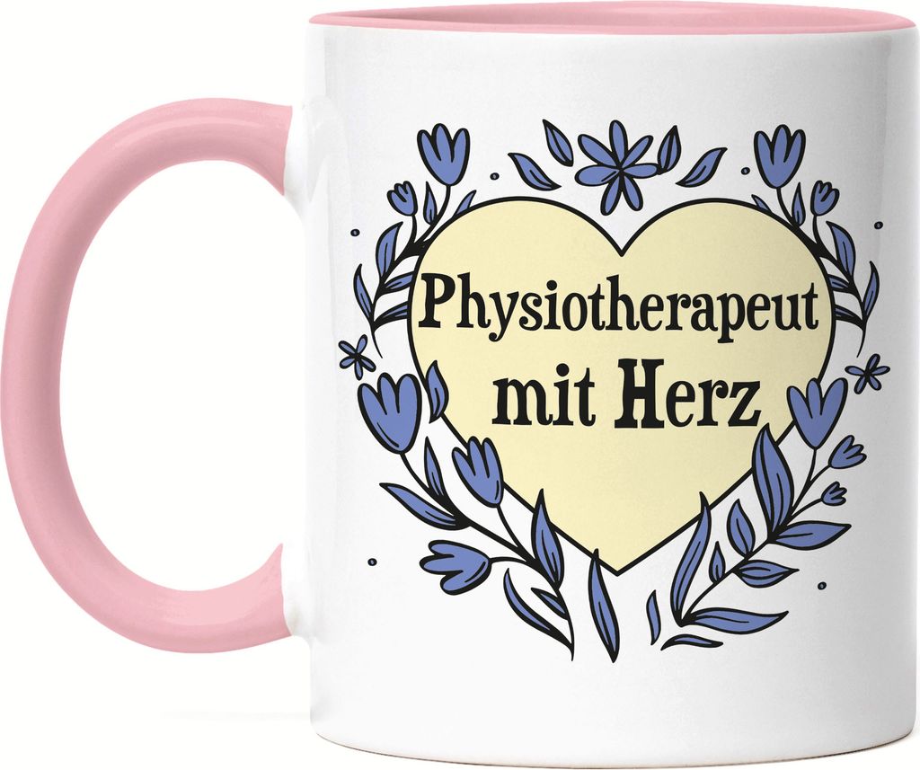 Physiotherapeut mit Herz Tasse Rosa Geschenkidee Zum Danke Sagen Bester Physiotherapeut