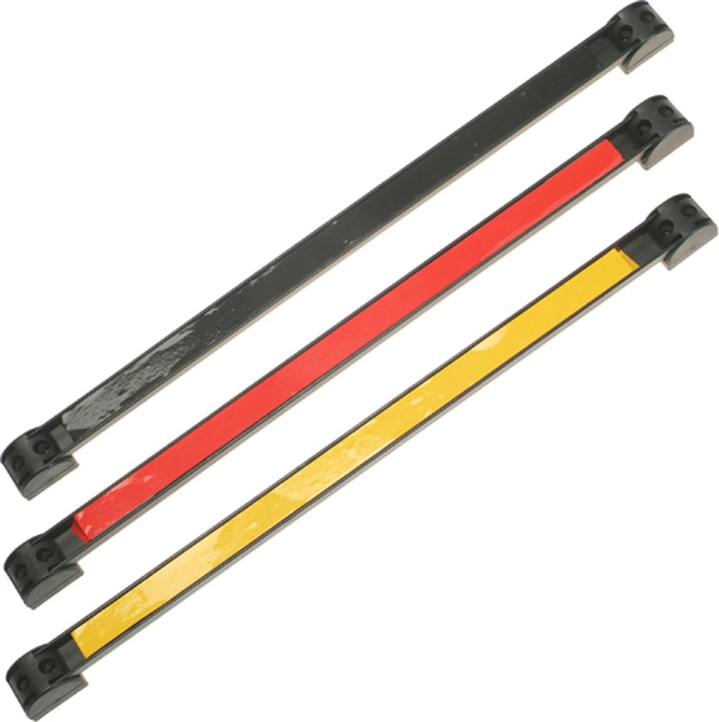 3 x Starke MAGNETLEISTE Magnetschiene m. Halter GELB ROT SCHWARZ 460mm