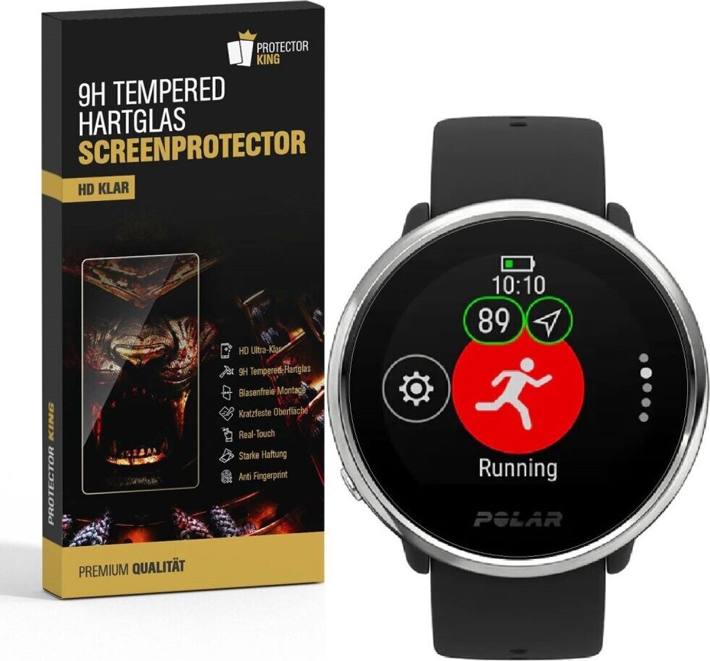 4x 9H Hartglas für Polar Ignite 2 Smart Watch Displayschutz Produktbild 