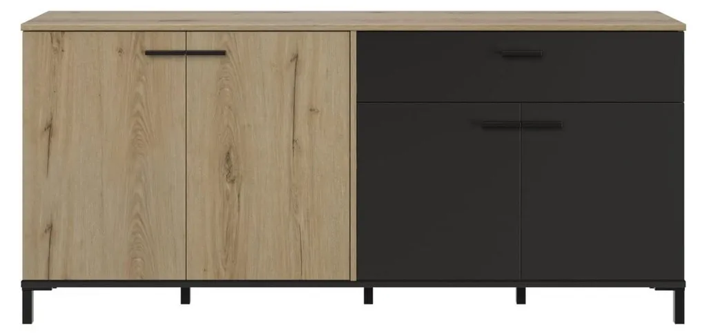 Buffet TRUST 180 cm : Rangez tout facilement avec ses 4 portes et tiroir