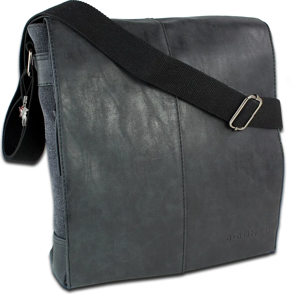 Borsa Tracolla Uomo Jennifer Jones Tela Nera OTJ2380S - Look Professionale