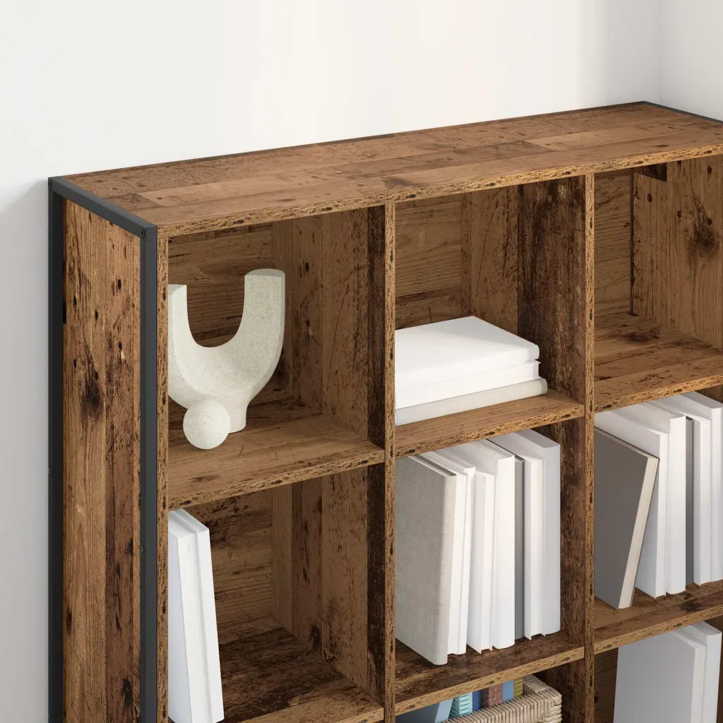 Mobile Libreria Legno Naturale Recuperato 108cm - Scaffale Multiuso - 4