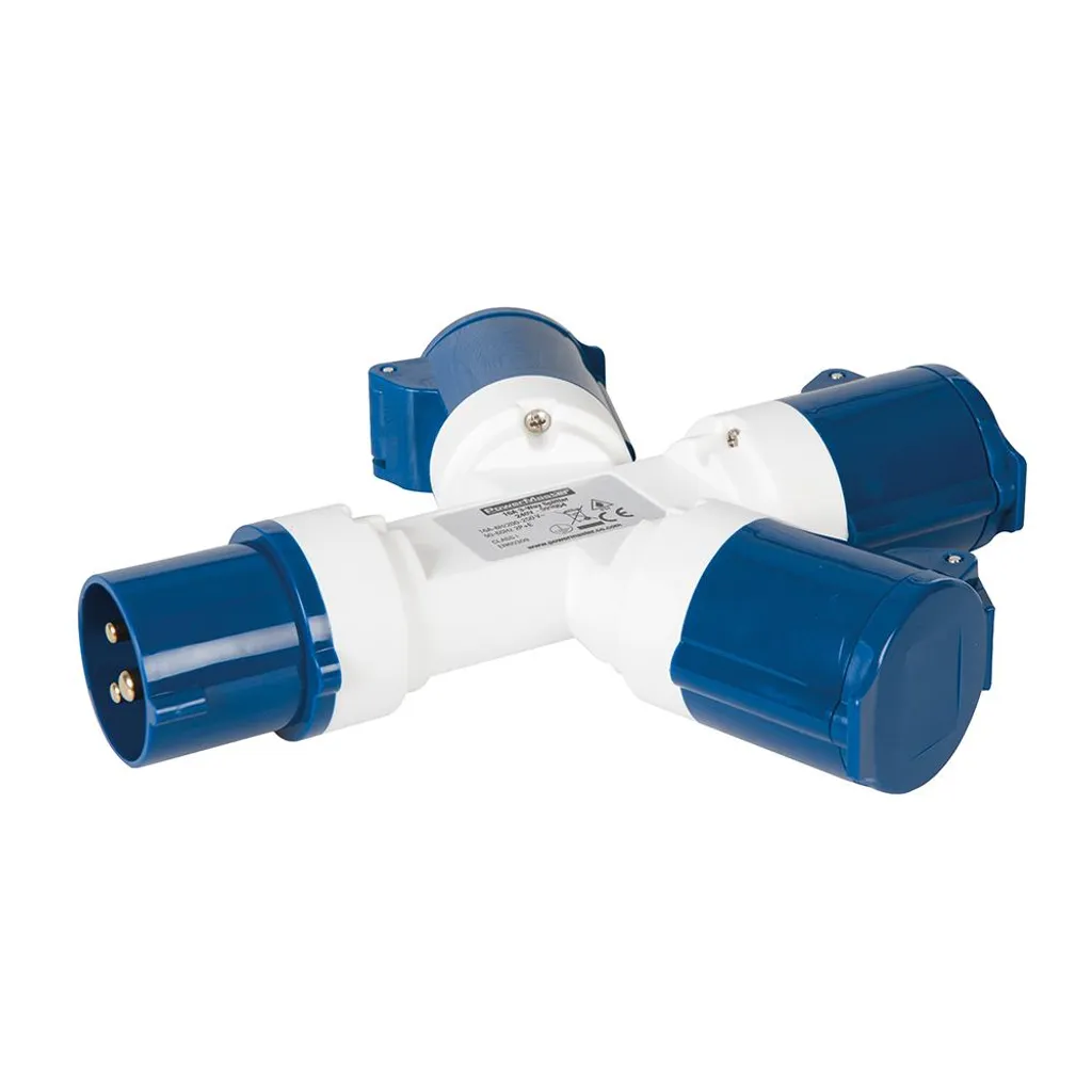 Multiprise CEE camping et bateau - Triple adaptateur 16A 240V pratique