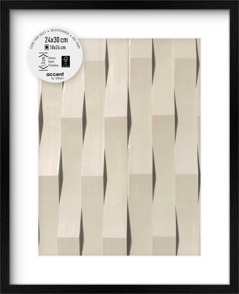accent by nielsen Holz Bilderrahmen Aura, 24x30 cm, Schwarz