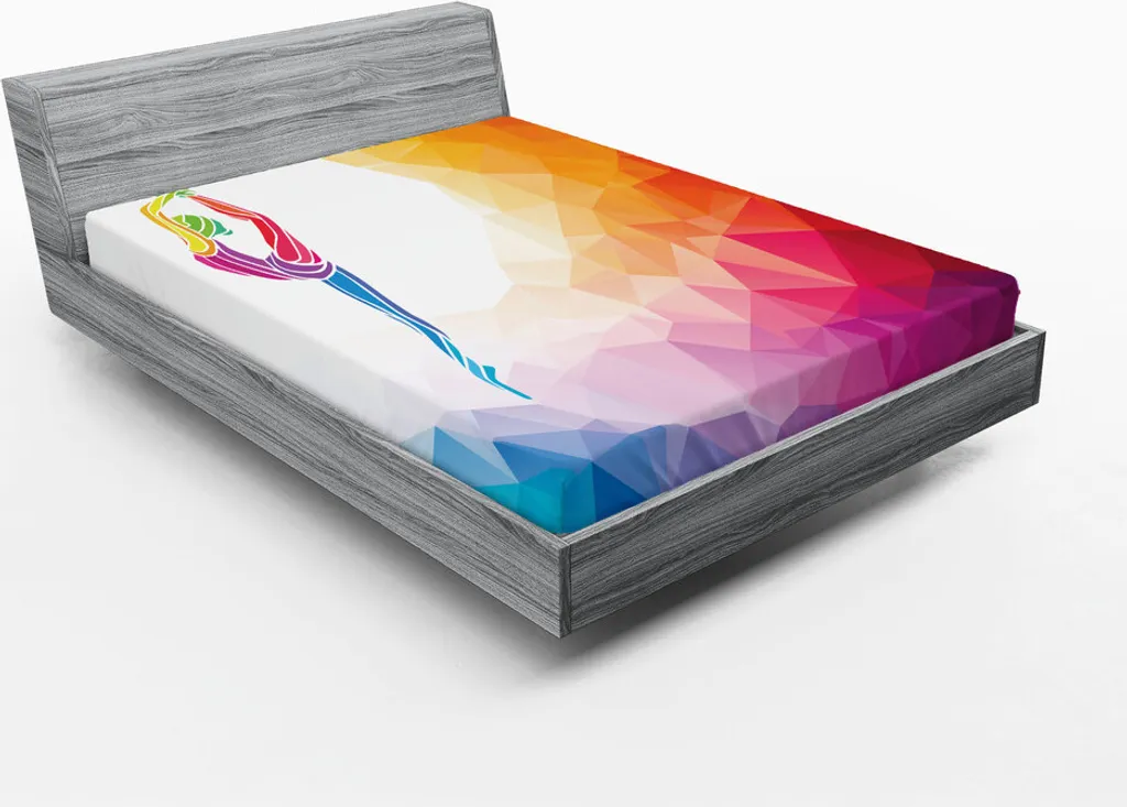 ABAKUHAUS Colorato Lenzuolo con Angoli, Gummy Bears Bambini Tile, Comodo e Morbido Tessuto Decorativo da Letto Tasca Elastica a Tutto Tondo, 90 cm x 200 cm, Multicolore