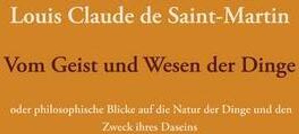 Vom Geist und Wesen der Dinge