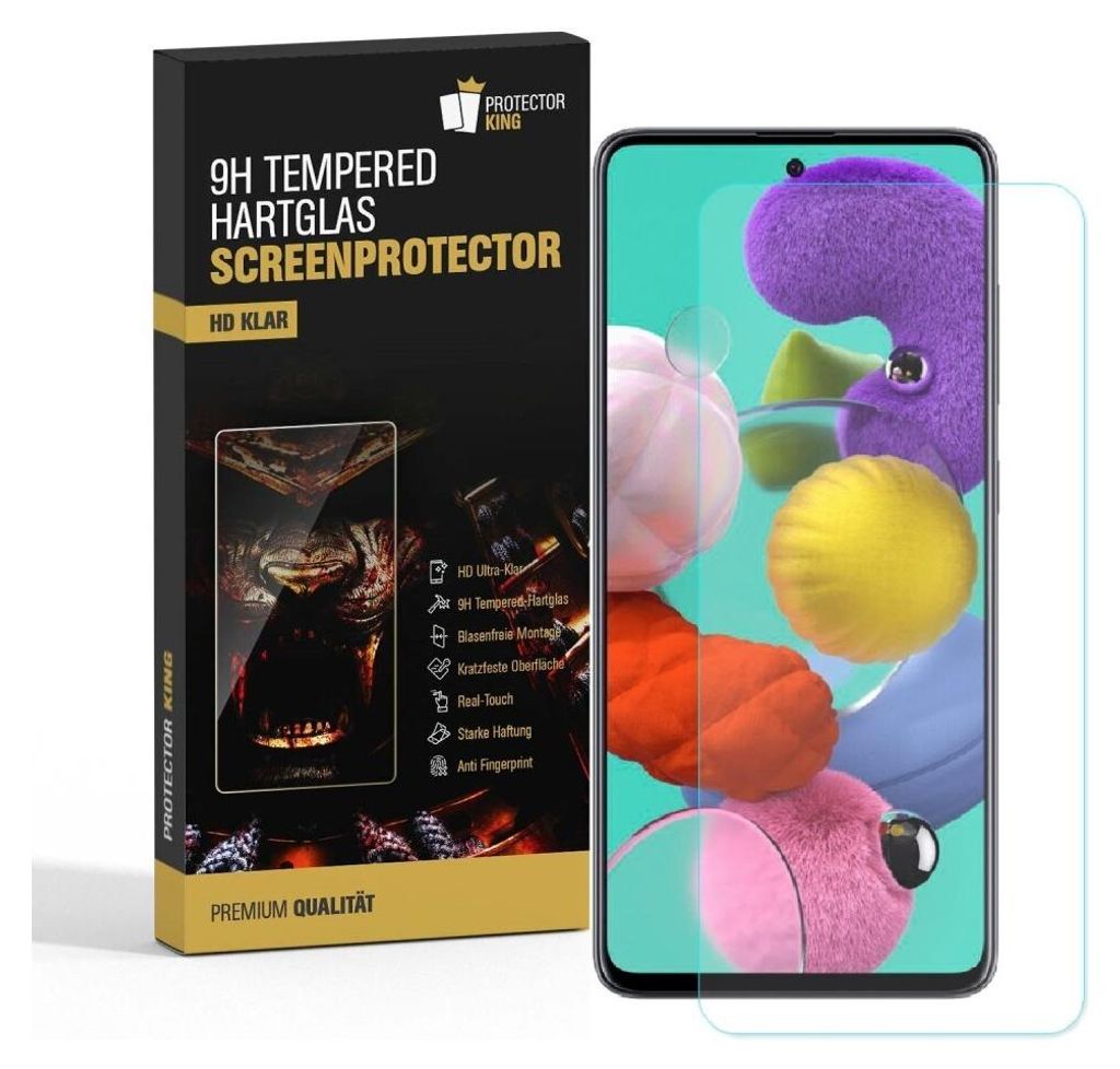 6x 9H Hartglas für Samsung Galaxy A51 Panzerfolie Displayschutz Schutzglas KLAR Panzerglas Schutzglas Schutzfolie
