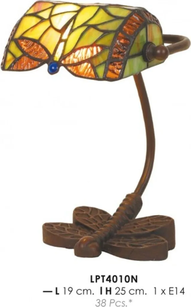 Casa Padrino Tiffany Lampe de Table Ø19 x H25 cm - Luminaire de Bureau