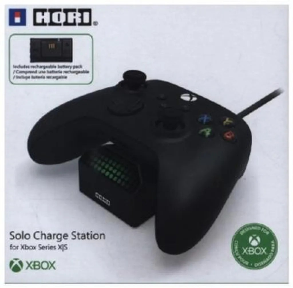 Chargeur de manette Xbox Series X|S Solo Station HORI avec accu inclus