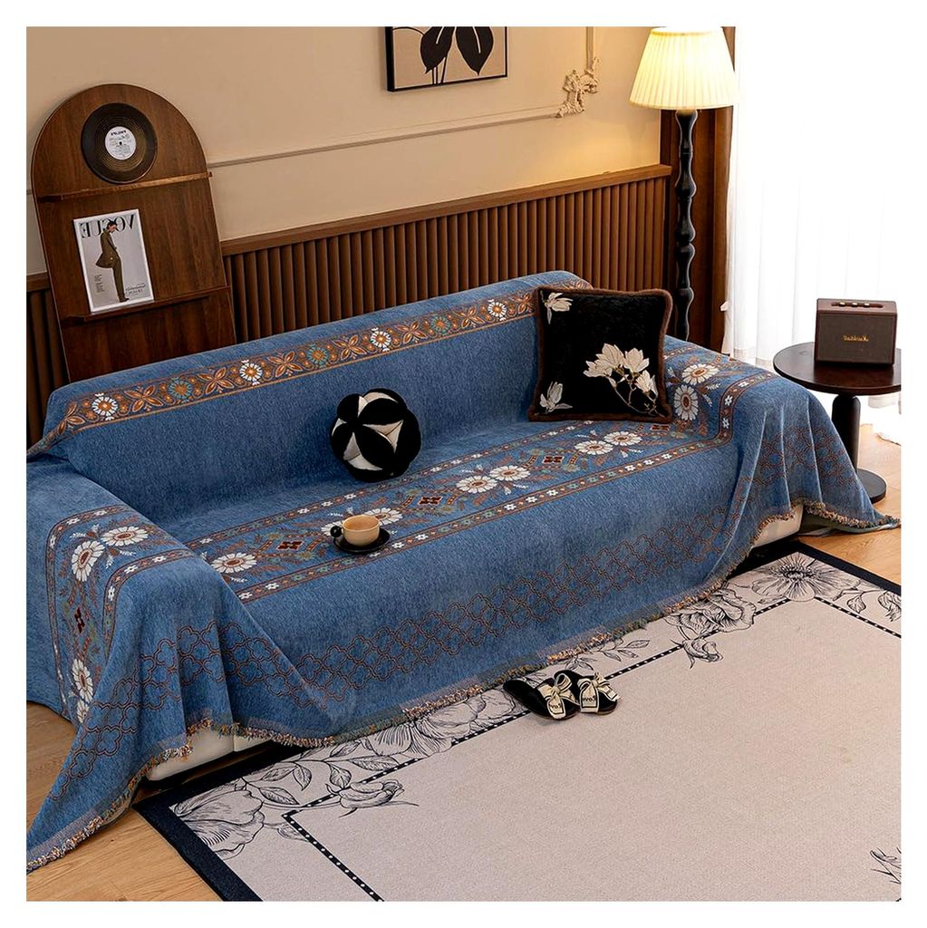 Kunstvolle Sofadecken, Atmungsaktive Geometrische Decken für das Sofa, Waschbare Sofaschoner, Überwurfdecken zum Schutz des Sofas, Sofadecke als ...