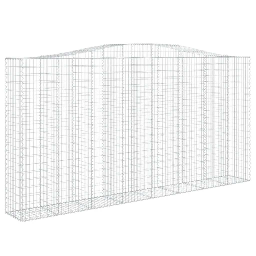 Mur de Gabion Décoratif Arqué 4m en Acier pour Aménagement Paysager Grand