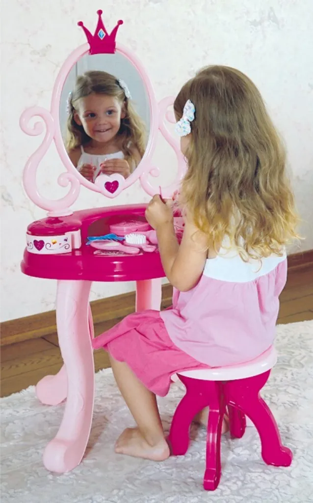 Coiffeuse pour fille avec chaise et accessoires 8683 - Set de beauté