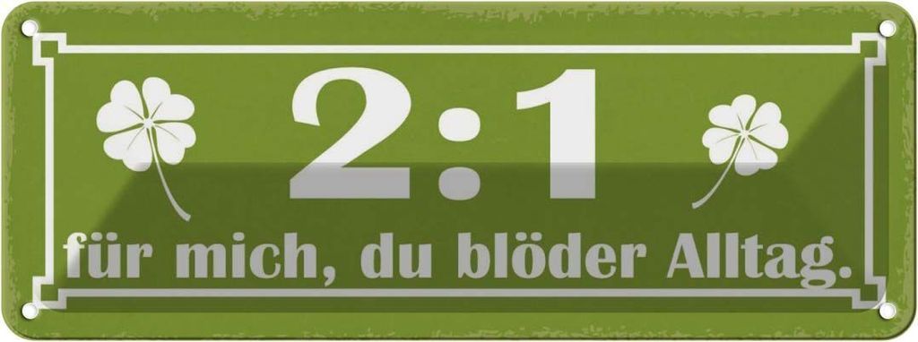 vianmo Blechschild 10x27 cm 2:1 für mich du blöder Alltag Dekoration Spruch Zitat