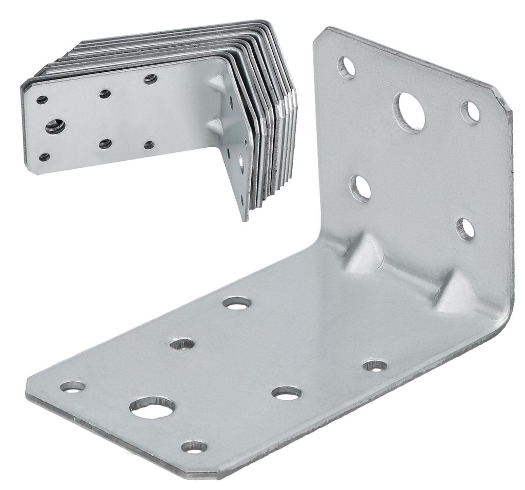 KOTARBAU 12er Set Winkelverbinder Regalwinkel 90x50x55mm Schwerlastwinkel Anschlagwinkel Verstärkter Metallwinkel Bauverbinder Verzinkter Stahl