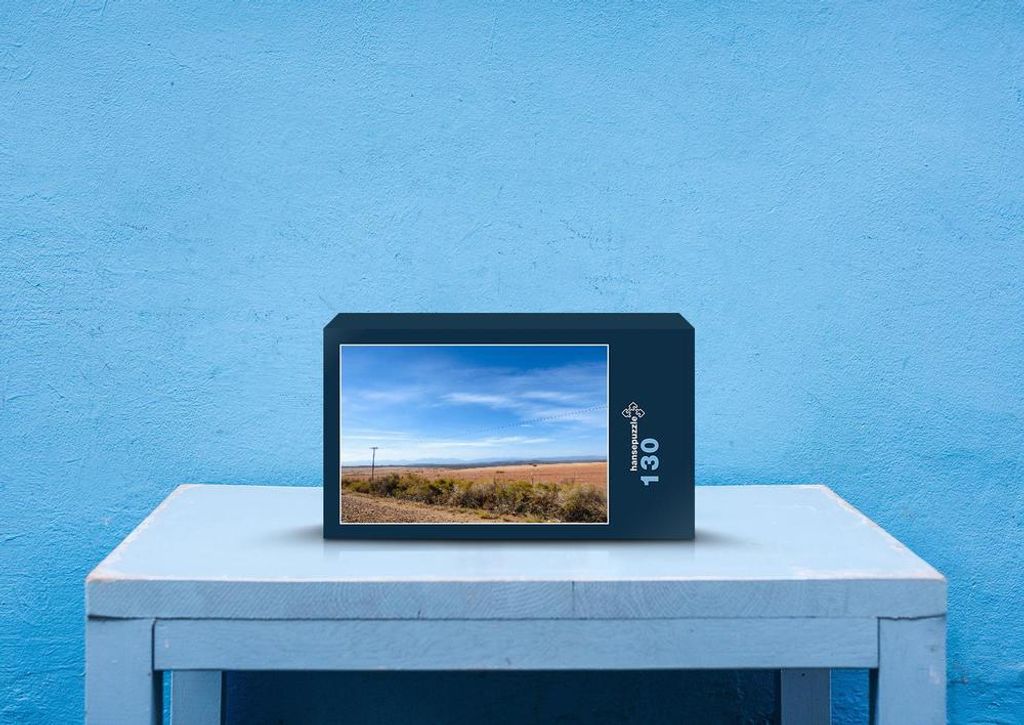 hansepuzzle 81960 - Steppe Puzzle, 130 Teile, Natur, 28,7 x 20,0cm mit hochwertiger Aufbewahrung, Kartonbox und wiederverschließbarem Beutel