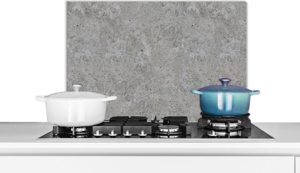 KitchenYeah Spritzschutz Küche - Küchenrückwand - Wandschutz für Herd und Spüle - Muster - Zement - Beton 60x40 - Alu-Dibond (Alternative z...