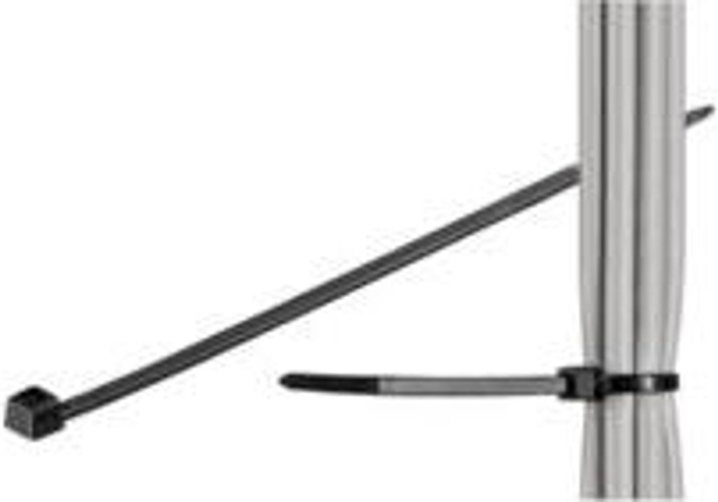 MicroConnect Kabelbinder, 100 Stück, Schwarz, 203 mm x 3,5 mm, CABLETIE4