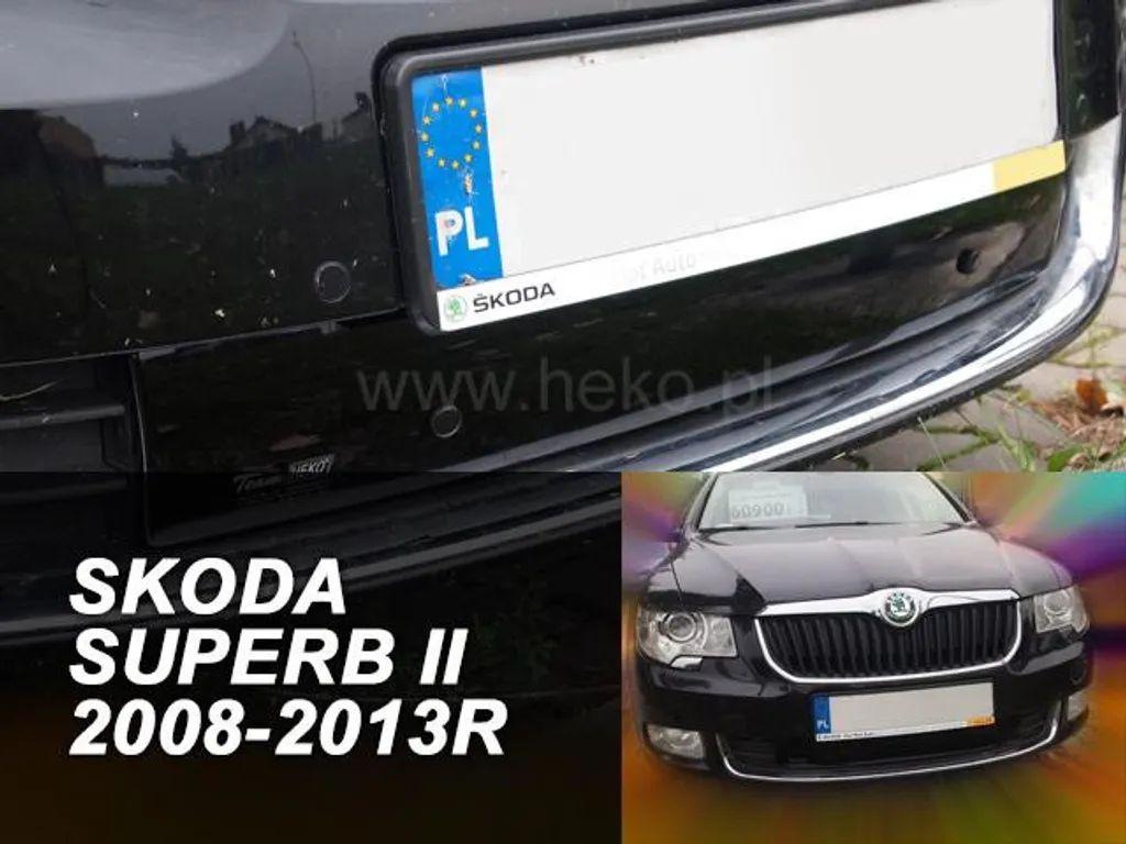 Protection de radiateur Skoda Superb II pour grand froid et hiver