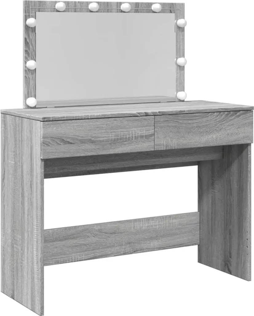 vidaXL Tavolino da Toilette con LED Grigio Sonoma 100x40x120 cm | Offerta
