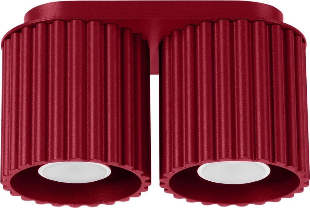 Plafond AURA 2 burgunderrot GU10 2xGU10 10W Aluminium 12x10x21cm Sollux Lighting