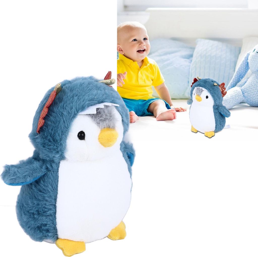 Simulierte Tier-Plüschpuppe, Cartoon-förmiges, gefülltes, entzückendes Spielzeug für Kinder, blauer Dinosaurier