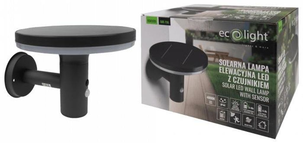 Solar-Fassadenleuchte Led-Wandleuchte Mit Bewegungssensor Ip44