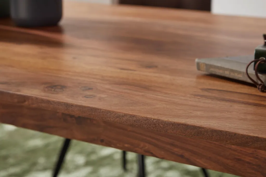 Petite table de salle à manger 120 cm en bois pour repas de 4 personnes