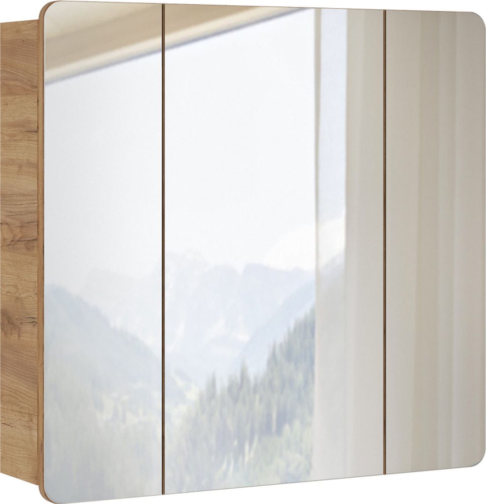 Spiegelschrank 80 cm LUTON-56 in Wotan Eiche Nb. Nb. B/H/T ca. 80/75/16 cm