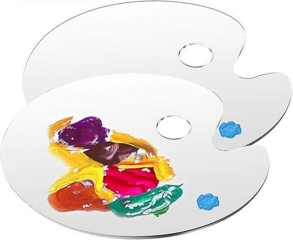 Acrylmalereibogen - groß - helle Ellipsform - schmal - nicht klebend