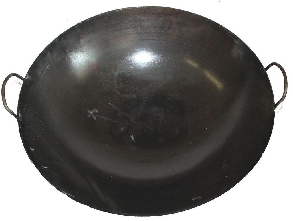 Wok Pfanne 65 cm mit 2 Henkel  Durchmesser runder Boden Produktbild 