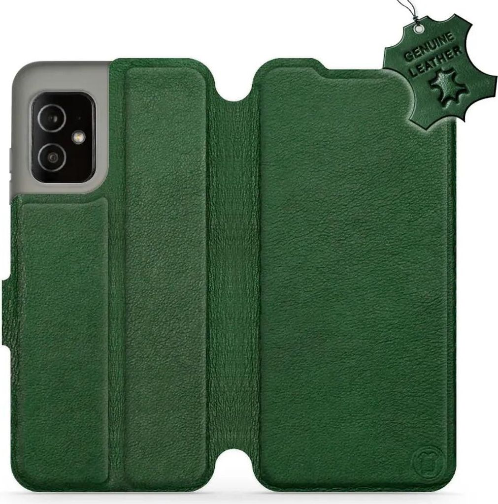 Echtleder Handyhülle für Asus Zenfone 8, Mobiwear Leather, Grün