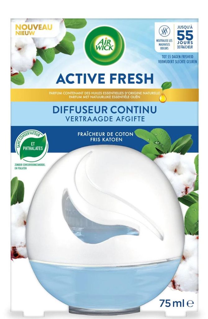 Air Wick luchtverfrisser Deco sphere - 75ml - fris katoen