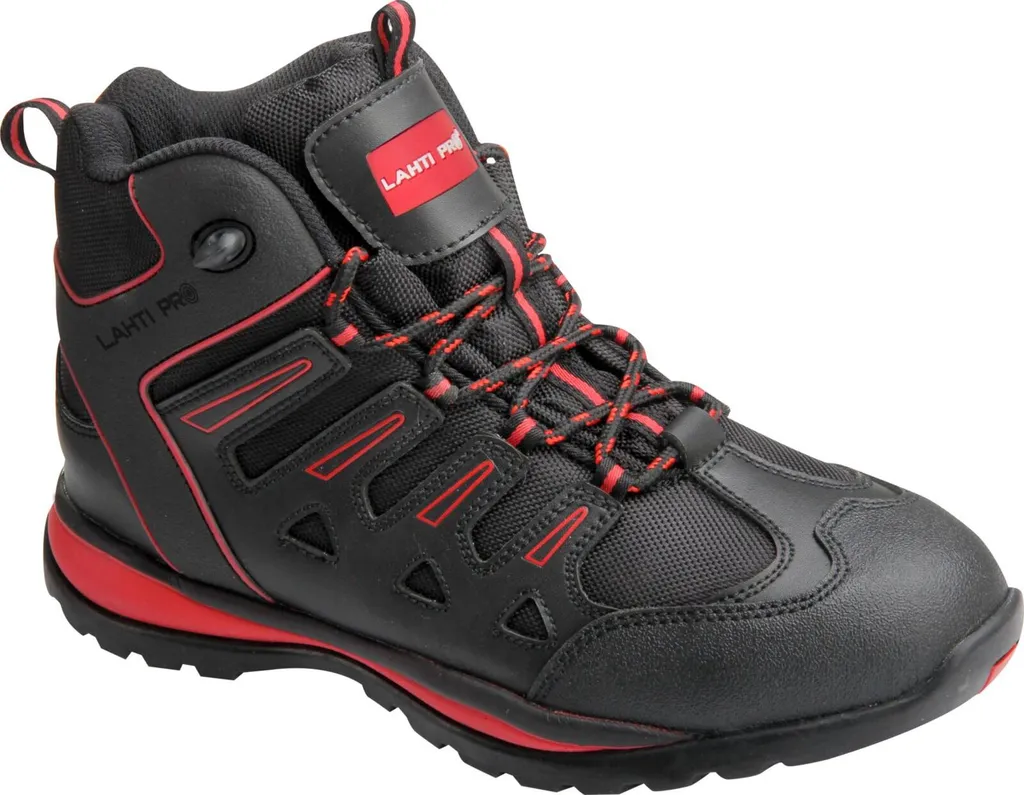 Bottines Oxford SB SRA Cuir Noir et Rouge Lahti Pro - Protection T42