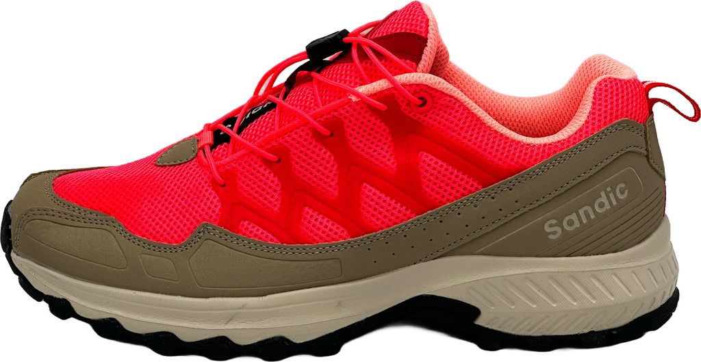 Nowaland Damen Herren Wanderschuhe Bequeme Trail Running Trekkingschuhe Outdoor Schuhe ,Beige/Rot, 39